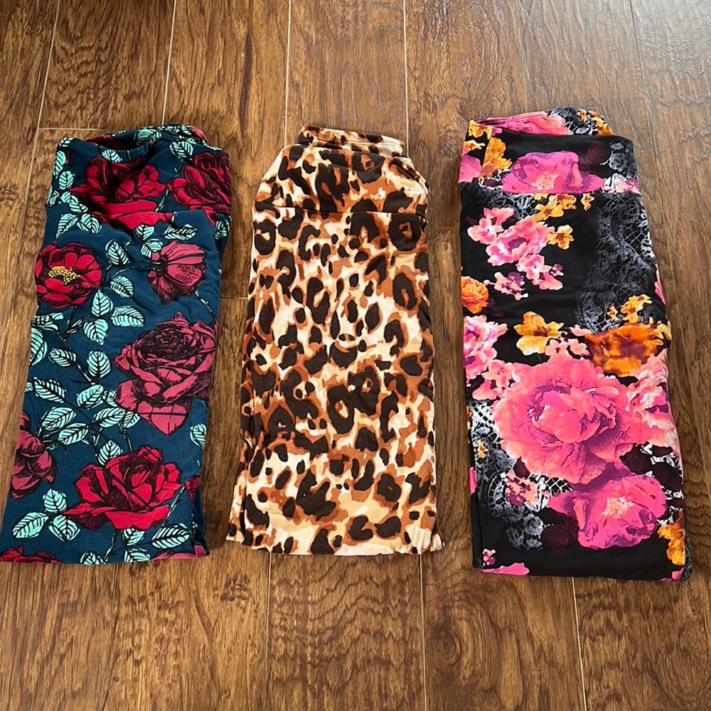 Lularoe Floral/ Leopard Leggings!